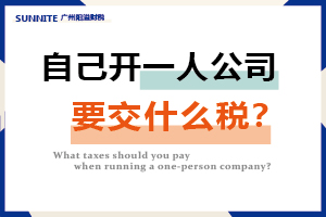 一人自己開公司要交什么稅？